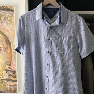 7 diamonds 4 way stretch button up